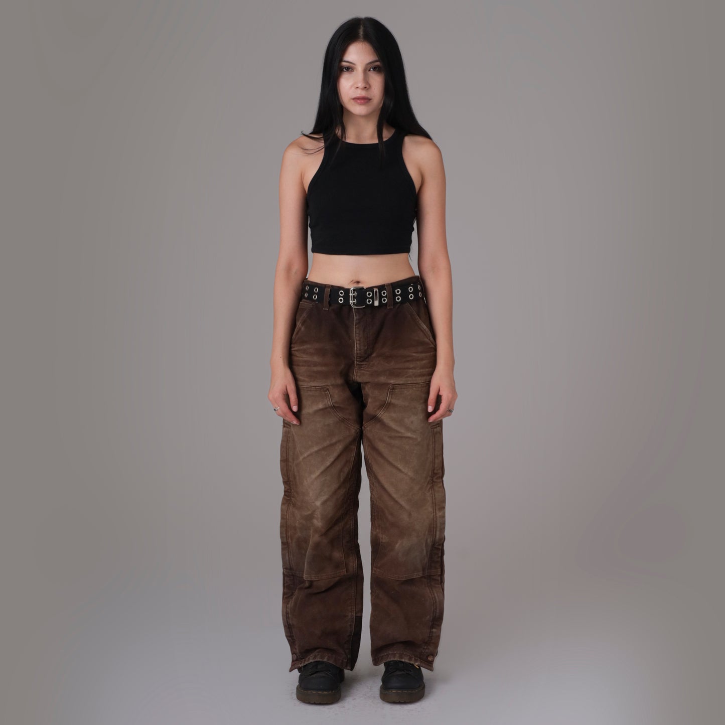 90s Dark Brown Carhartt Lined Double Knee Pants