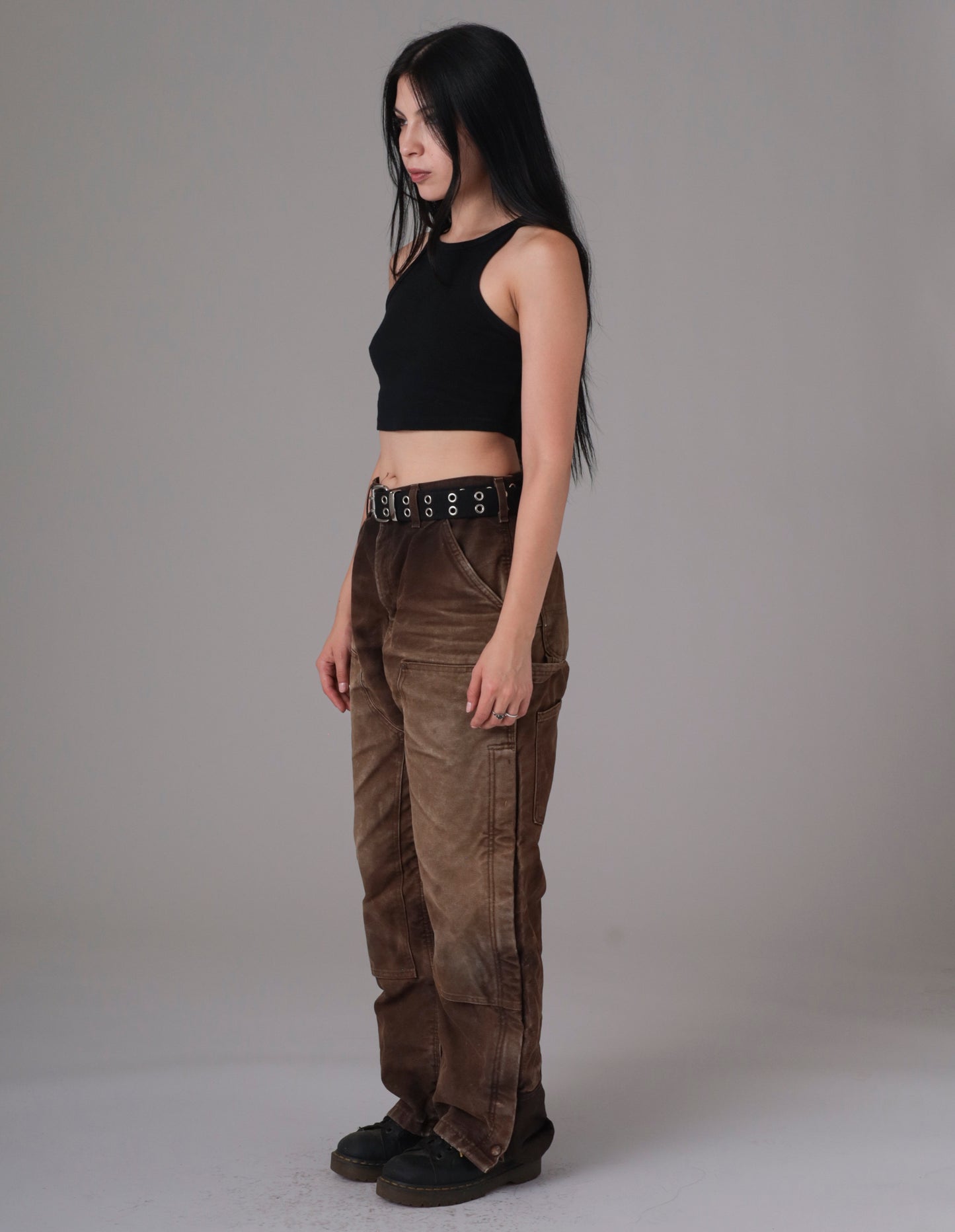 90s Dark Brown Carhartt Lined Double Knee Pants