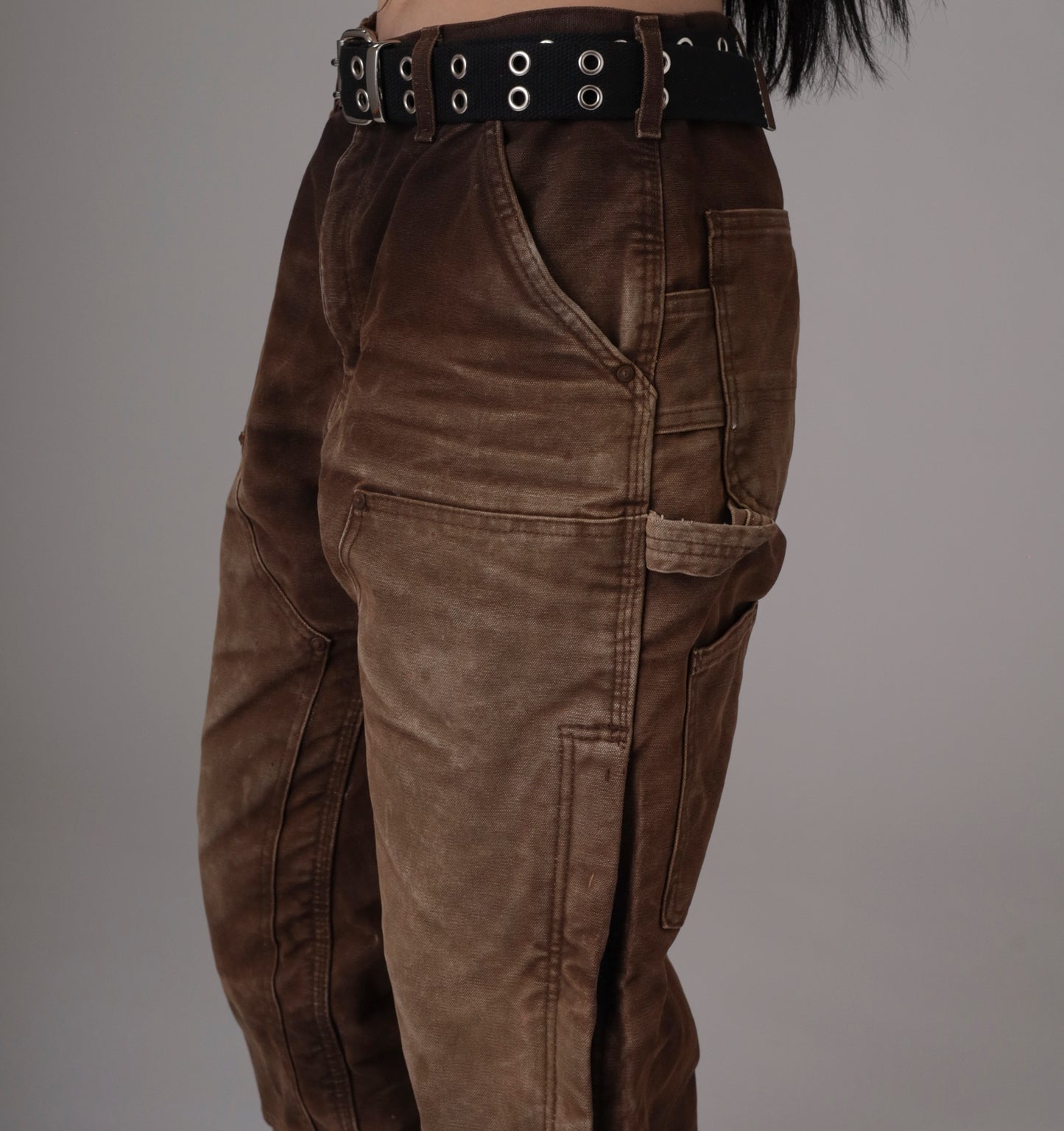 90s Dark Brown Carhartt Lined Double Knee Pants