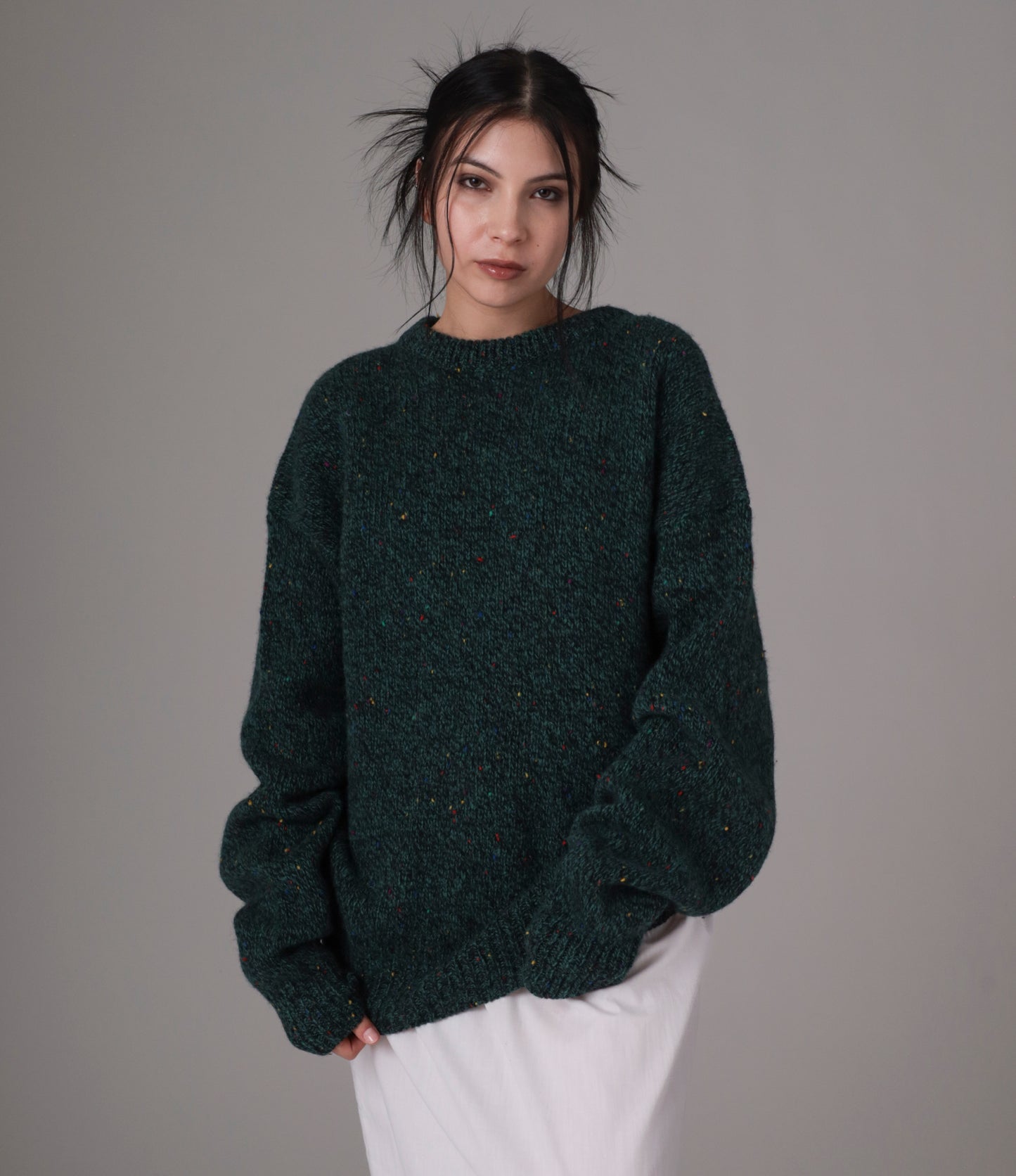 90s Dark Green Wool Sweater