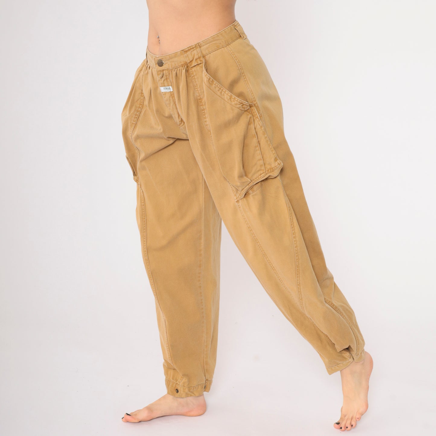 Vintage Brown Ankle Snap Cargo Pant M/44