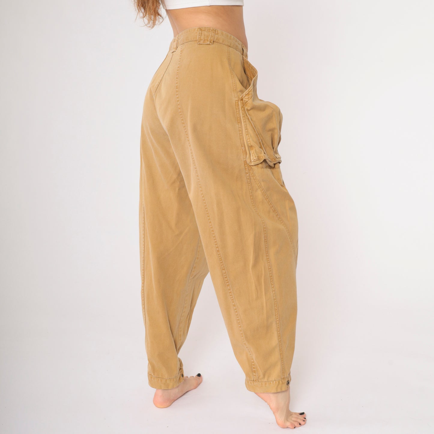 Vintage Brown Ankle Snap Cargo Pant M/44