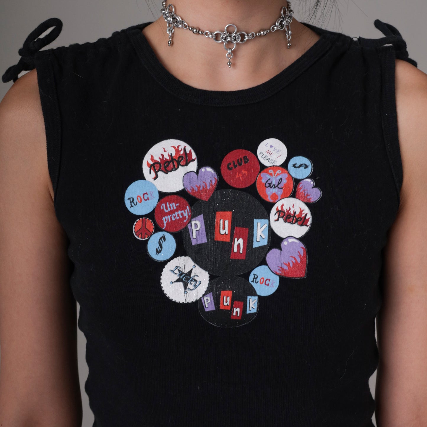 Punk Rocker Girl Tank Top Y2K