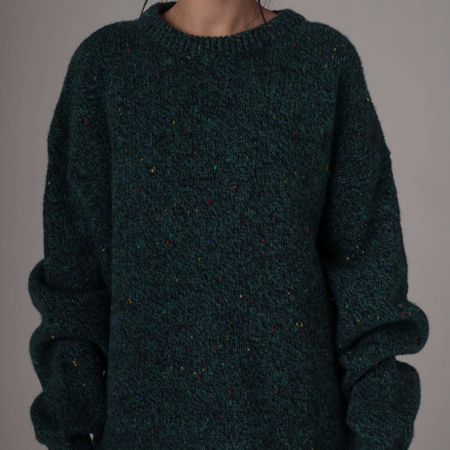 90s Dark Green Wool Sweater