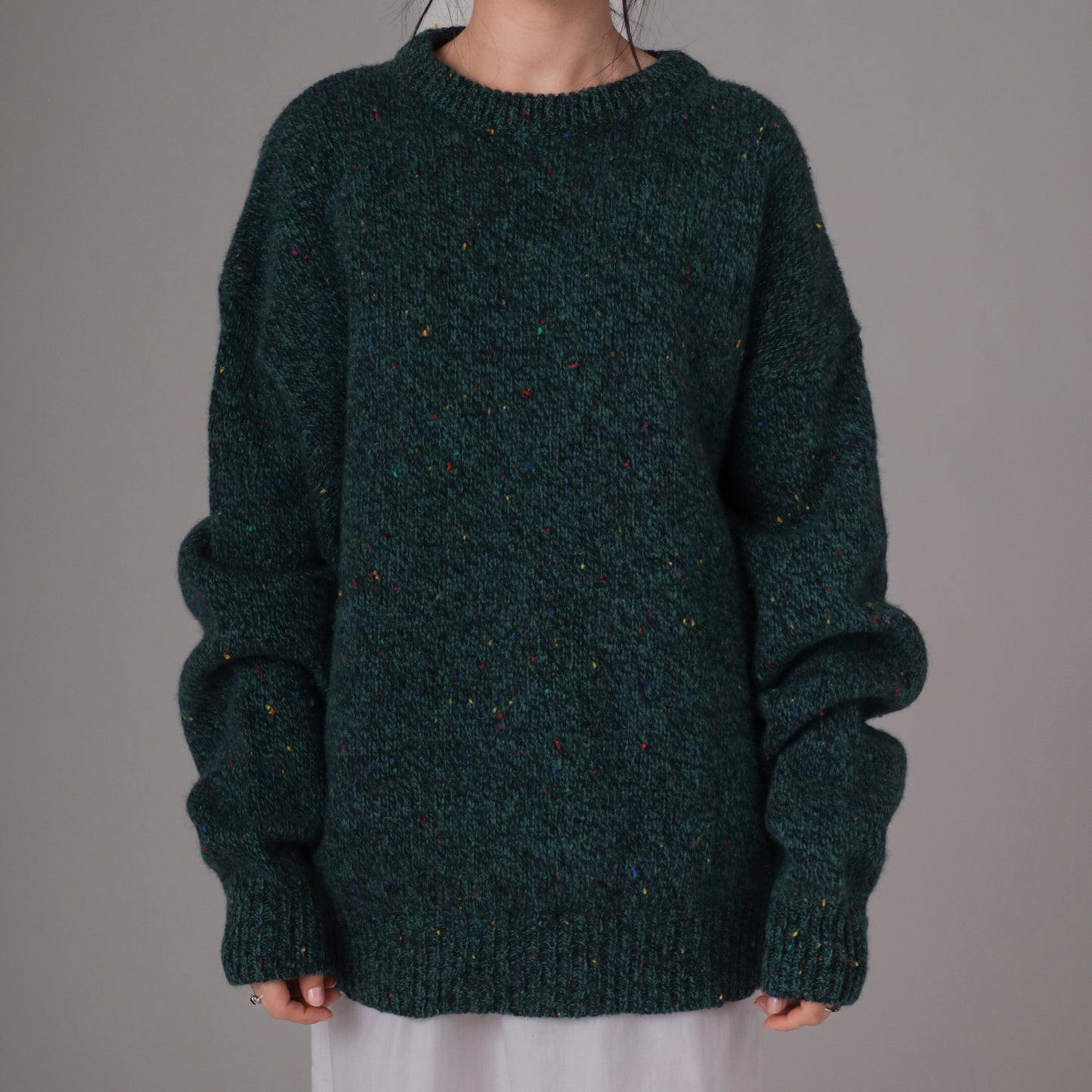 90s Dark Green Wool Sweater