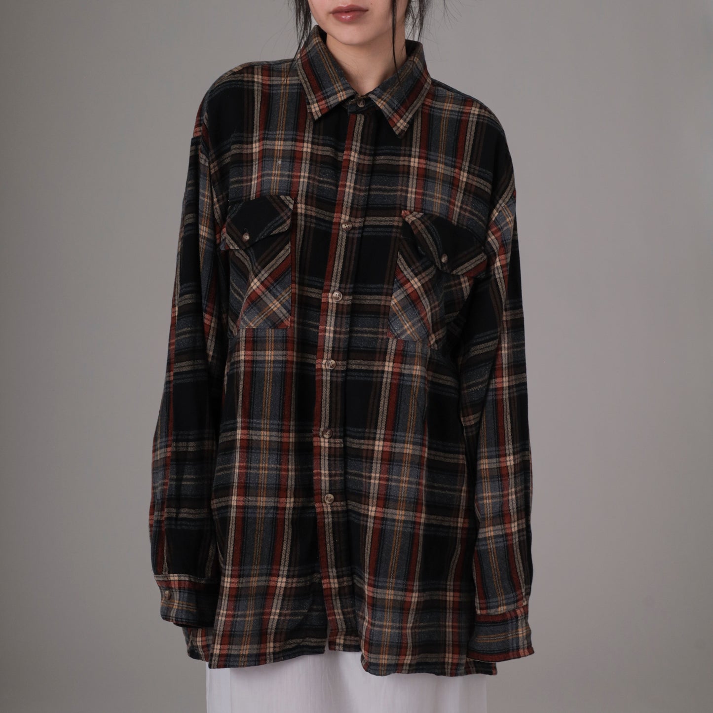 90s Brown Plaid Flannel