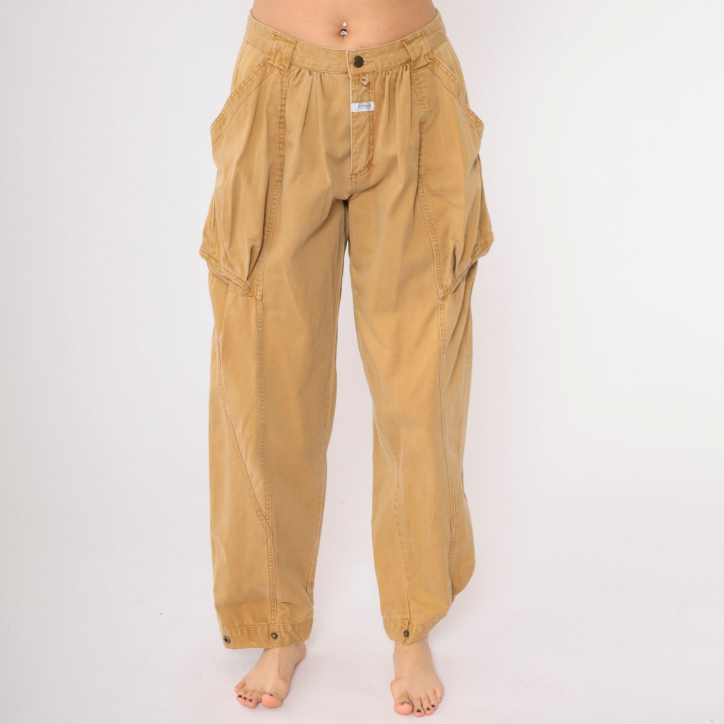 Vintage Brown Ankle Snap Cargo Pant M/44