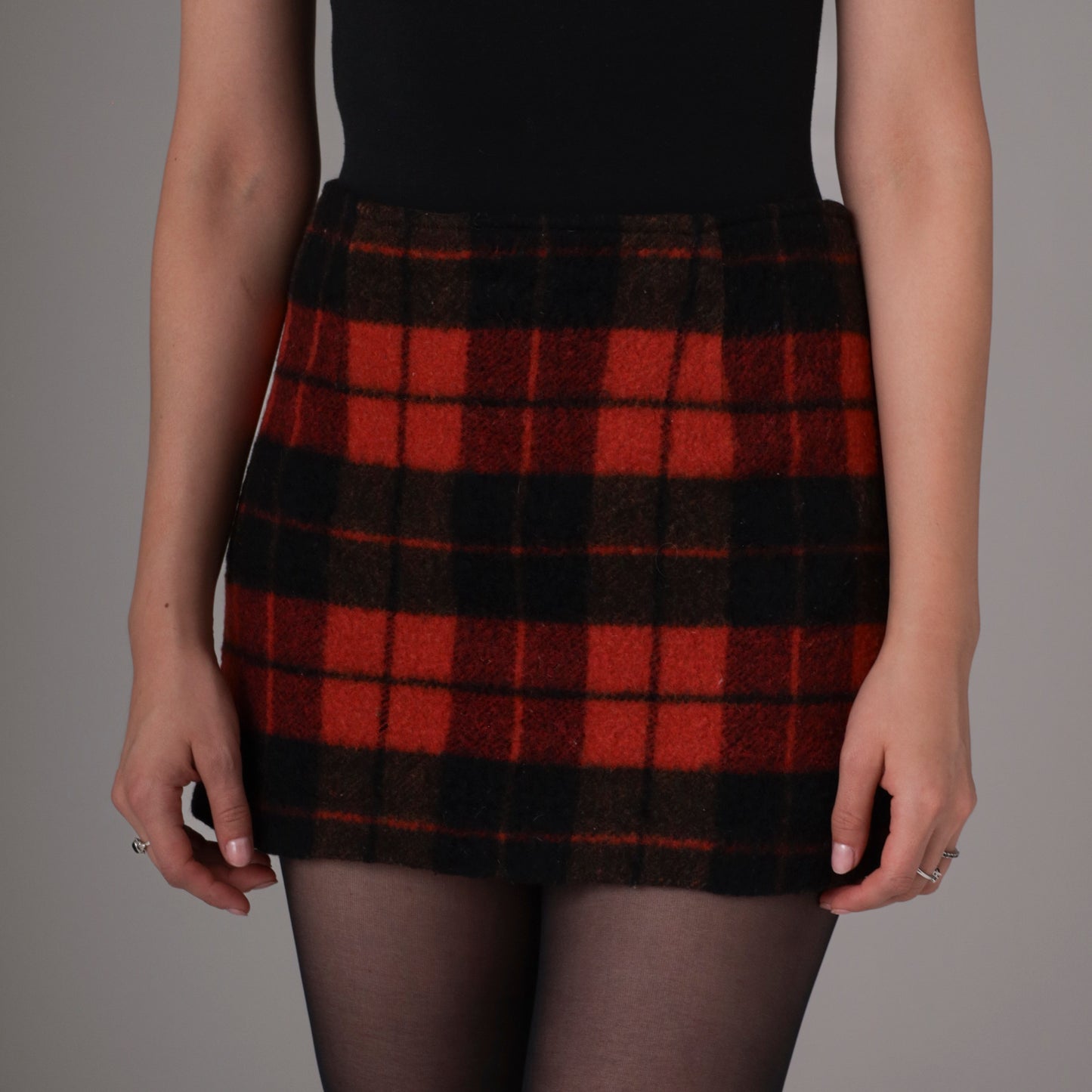 Y2K Guess Mini Red and Black Plaid Skirt