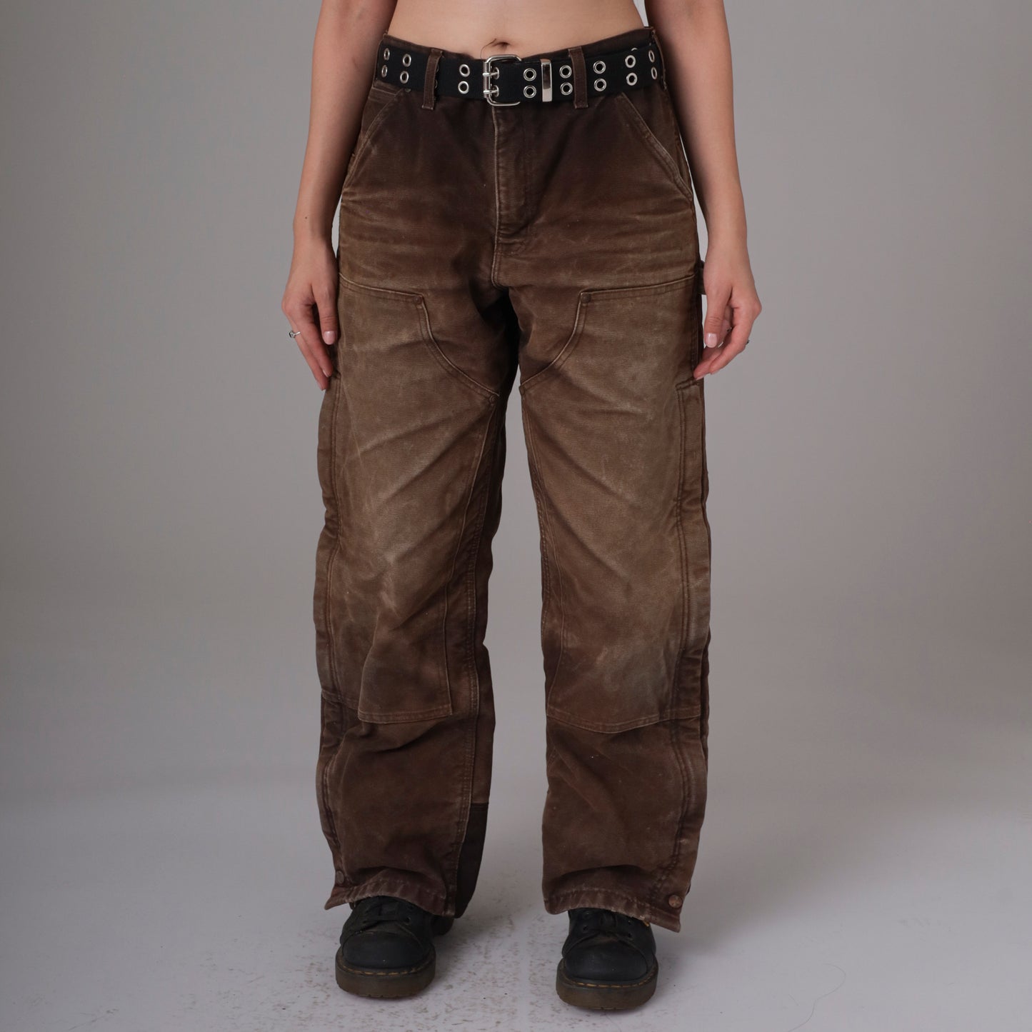 90s Dark Brown Carhartt Lined Double Knee Pants